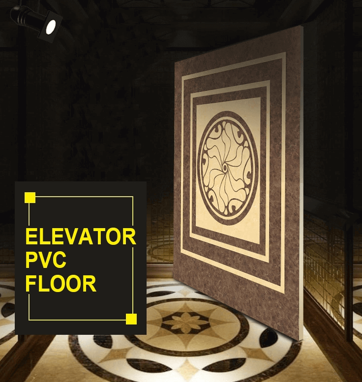 Wear Resistance Elevator PVC Flooring Size Customized Vinyl Floor for Electrical Lift